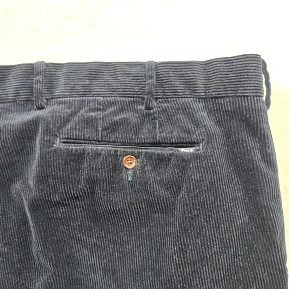 Polo Ralph Lauren Corduroy Pants Mens 58B 56x29 Big Tall Blue Cotton Classic Fit